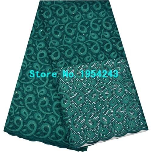 2017 New Arrival High Quality beaded African Voile Lace Fabric Embroidery Swiss Voile Cotton Lace In Switzerland 5 yards WQH83