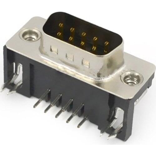 4pcs Computer Video Socket VGA Connector D-SUB 9-pin Male Black Riveting Computer Motherboard Socket