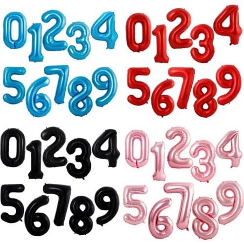 40 Inch Big Blue Pink Foil Number Balloons 0 1 2 3 4 5 6 7 8 9 Birthday Party Baby Shower Wedding Decoration Festival Ballon