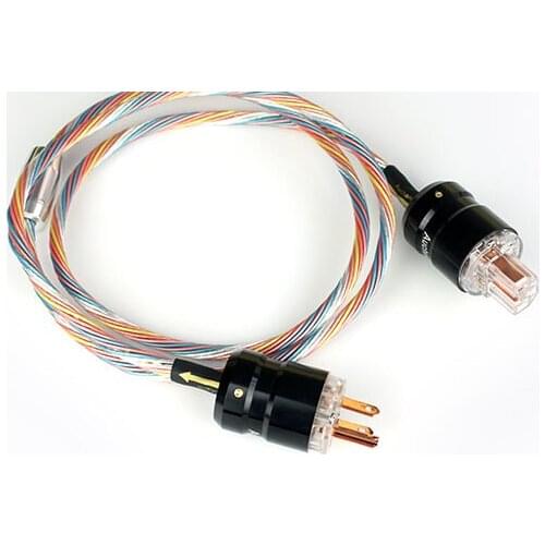 Aucharm AUAPPC1 Silver-Plated Power Cable HIFI EXQUIS Colorful 4NRed Copper US AU Aluminum Shell Plug