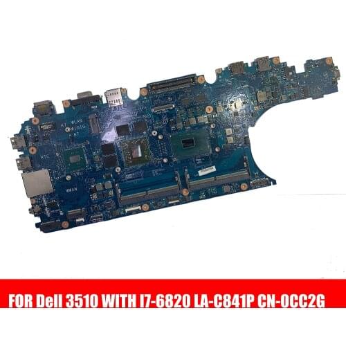 Free Shpping CN-0CC27G CC27G ADP80 LA-C841P for Dell Latitude 3510 Motherboard I7-6820hq 0CC27G 100% Tested WELL PAVILION SHELI