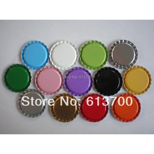 One-Side Colored Flatten Bottle Caps for jewelry Making Metal Tinplate BottleCaps for 1 inch Domes