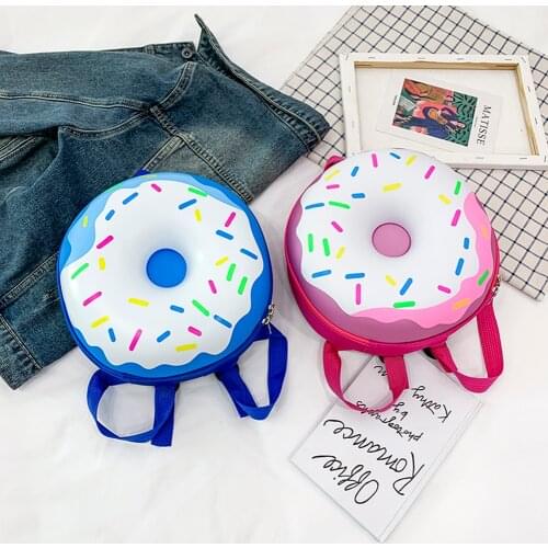 Children Backpack Cute Rainbow Donut School Bag Kindergarten Casual Bookbag Kids Kindergarten Backpack