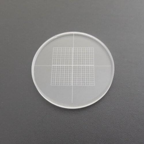DIV0.05 Microscope Eyepiece Grid-micrometer Calibration Slides Measuring Glass for Microscopes