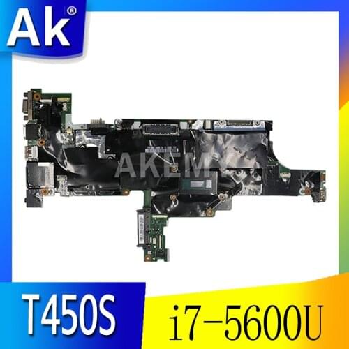 For Lenovo ThinkPad T450S Laptop Motherboard FRU 00HT756 00HT752 AIMT1 NM-A301 With i7-5600U CPU 4GB RAM 100% Tested Fast Ship