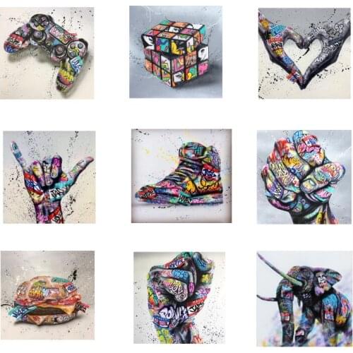 Graffiti Decoration Anime Canvas Bedroom Kids Art Posters and Print Abstract Game Handle Canvas Paintings Room Decor Picture