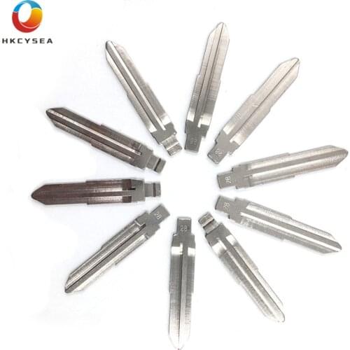 HKCYSEA 10 pcs/lot Metal Blank Uncut Flip KD Remote Key Blade Type #28 for Kia