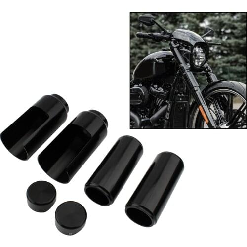 6in1 Motorcycle Fork Cover Set Tube Cap Kit for Harley-davidson Softail Breakout FXBR FXBRS 2018-2021