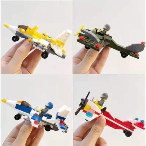 Fighter Building Blcks Military Series Air force Aircraft Military Helicopter Bricks 3D Model For Children Birthday Gifts