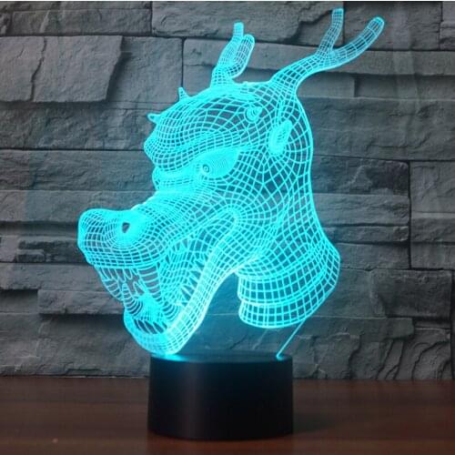 Creative Lighting Gift With Chinese Characteristics 3D Table Lamp For Bedroom 7 color change Remote Touch switch Desk Lamp