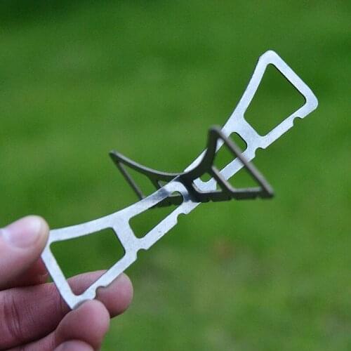 Stainless Steel Cross Stand Stove Bracket Outdoor Steaming Rack Camping Hiking Picnic Cookware Steaming Stand Stove Accessories