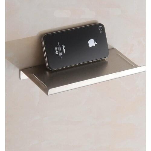 Concise Wall Mount Toilet Paper Holder Bathroom 4 S Fixture Stainless Steel Roll Paper Holders with Phone Shelf With baf