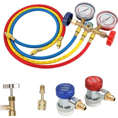 Air conditioning Freon r134a Pressure gauge Barometer refrigeration manometers Home air conditioner tool car manometric manifold