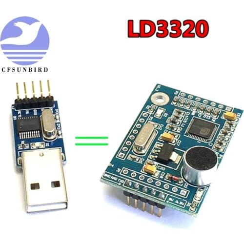 Voice Recognition Module Speech Voice Board VRM Integrated SCM LD3320 ASR 5V Power 43 x 29.7mm