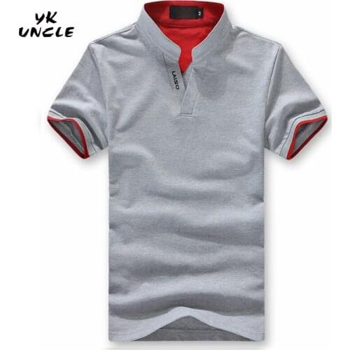 New Arrival 2016 Summer Style Luxury Brand Casual Short Sleeve Mens Polo Cotton Solid Men Polos M-5XL Good Quality,YK UNCLE