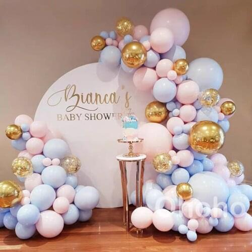 Ohoho Macaron Pastel Balloons Garland Arch Kit Birthday Wedding Baby Shower Boy Girl Christening Anniversary Party Decoration