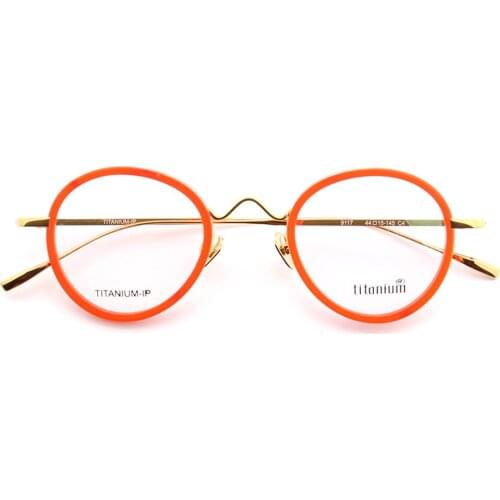 YOUTOP Pure Titanium & TR90 Oval Thin Frame Lightweight Fashion Optical Eyeglasses 9117