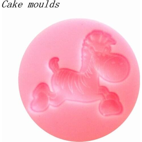 Wholesale Silicone mold K164 Mini zebra shape Clay mold Fondant cake mold Free shipping
