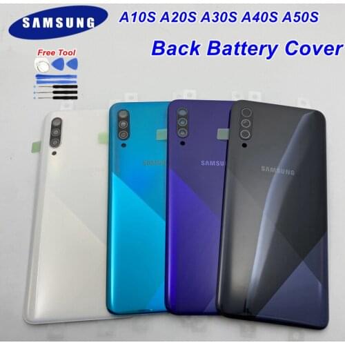 Original Samsung Galaxy A10S A20S A30S A40S A50S Back Battery Cover Door Housing A10S A20S A30S A40S Back Rear Battery Case