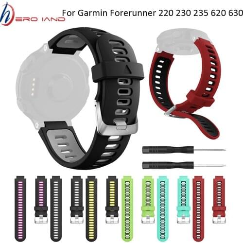 Outdoor Wristband For Garmin Forerunner 735XT 735/220/230/235/620/630 Smart Watch Soft Silicone Strap Replacement Watch Band