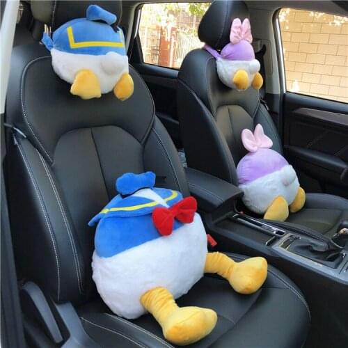Duck Car Headrest Waist Cartoon Cute Car Pillow Headrest Car Seat Neck Pillow Shoulder Protection Pair