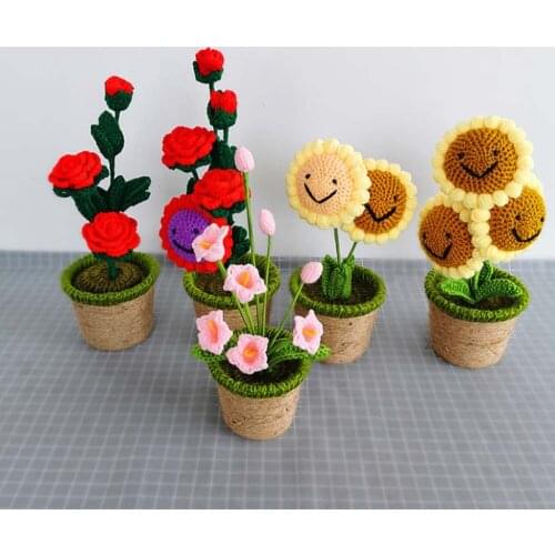 Handmade Lifelike Sunflower Flowers Ornament Plush Plants Home Bedroom Decoration Christmas Valentine Gifts