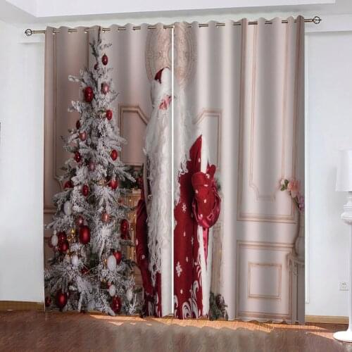 Customized size Luxury Blackout 3D Window Curtains For Living Room christmas curtains 3d stereoscopic curtains