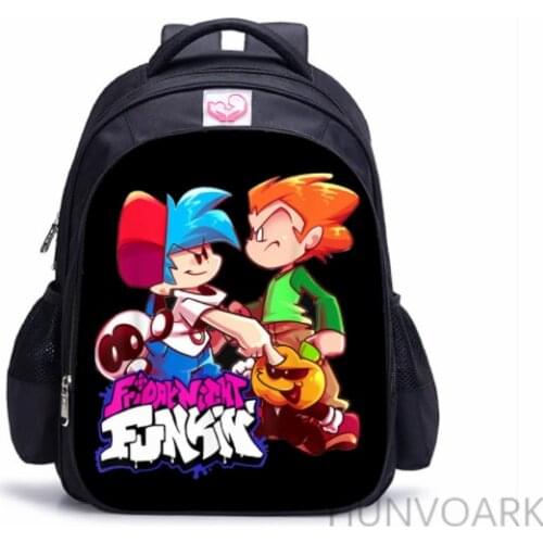 16 Inch Friday Night Funkin Children School Bags Orthopedic Backpack Kids School Boys Girls Mochila Infantil Catoon Bag
