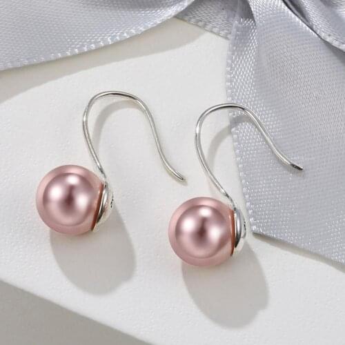 SILVERHOO 925 Sterling Silver Waterdrop Cubic Zircon Earrings 4 Colors Fashion Jewelry Classic Earrings For Women Elegant Gifts