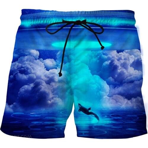 2021Summer mens shorts casual beach shorts beach surfboard shorts fitness shorts quick-drying mens shorts printing