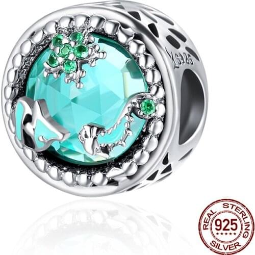 Fit Pandora original bracelet beads 925 sterling silver star glow charm for women necklace pendant fashion jewelry DIY