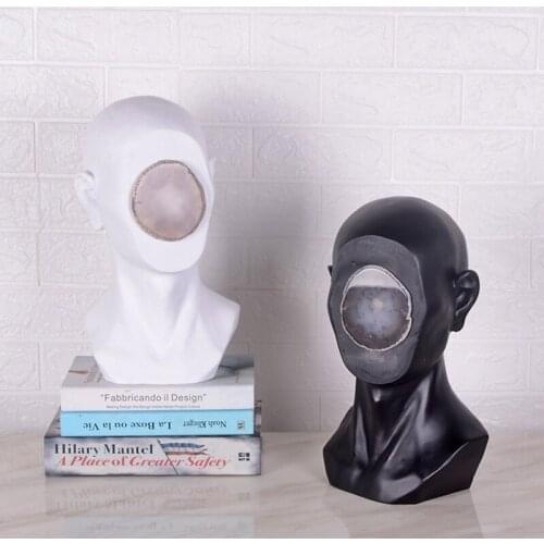 Creative Abstract Resin Sculpture Character Ornaments Art Figurines Faceless Male Resin Agate Bust Statue Home Decoration Crafts