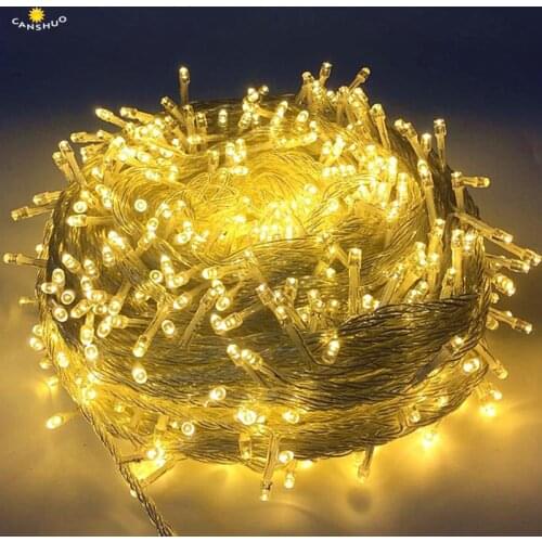 AC220V Outdoor Led String Lights 10 20 30 50 100M Waterproof Led Holiday Lamp Beads Wedding Christmas New Year Garden Decoration