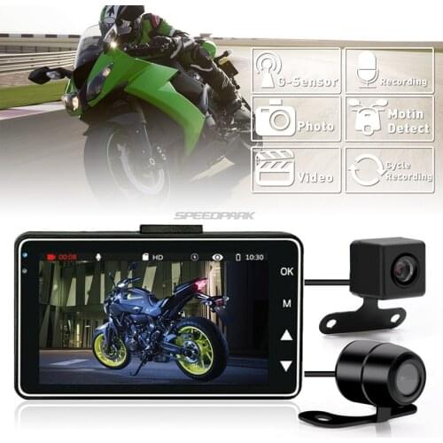 3"1080P HD Motorcycle Camera DVR Motor Dash Cam with Special Dual-track Front Rear Recorder Motorbike Electronic Moto Waterproof