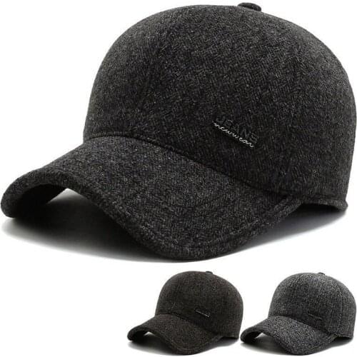 High Quality Winter Mens Baseball Cap With Ear Flaps Gorra Hombre Snapback Hat Warm Thicken Winter Cap