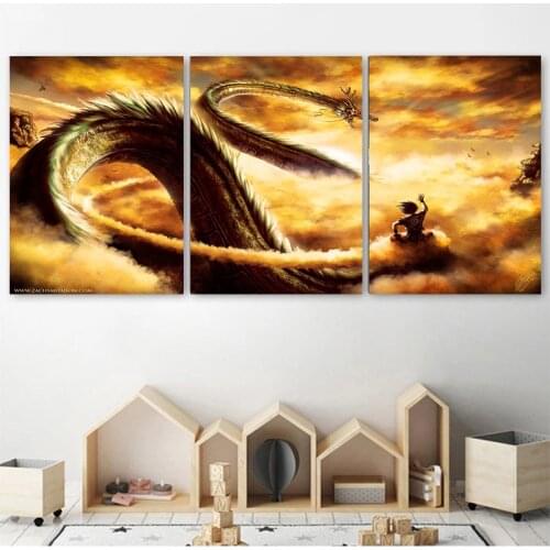 Japanese Anime Canvas Painting Dragon Ball Posters and Prints Print Mural Pictures Childrens Room Home Wall Decoration Cuadros