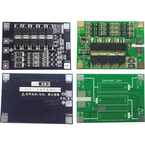 BMS 3S 4S 40A 50A 3.2V 3.7V Balancer 18650 Lipo Battery Protection Circuit Board Charger Drill Motor Electrical Tool Hernia Lamp