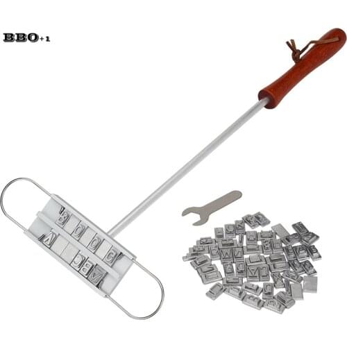 Steak Meat BBQ Branding Iron With 55 Changeable letters Personality Steak Meat Beef Chick Grill Barbecue Tools BBQ Accessories