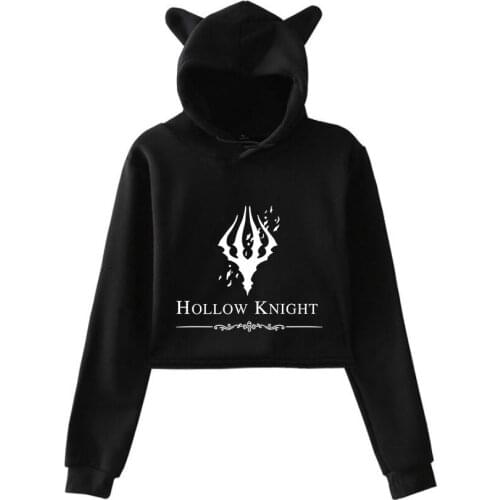 Hollow Knight Fashion Printed Cat Ear Hoodies Women Long Sleeve Hooded Sweatshirts 2019 Hot Sale Trendy Streetwear Sexy Hoodie