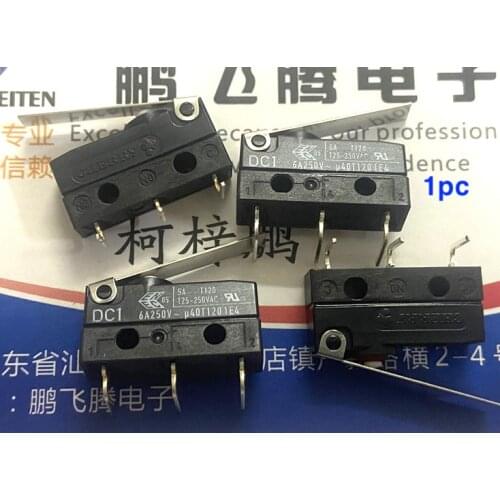 1pc for CHERRY DC1C-K7LC car micro switch 3 feet bent feet 6A PCB board pins with swing rod