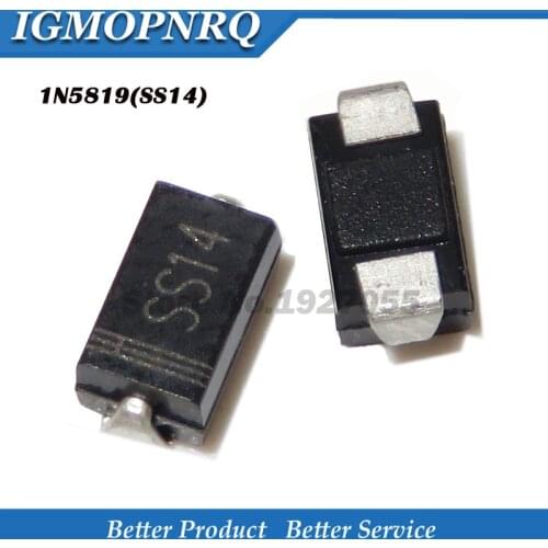 100PCS superior quality 1N5819 SMD IN5819 Rectifier Diodesma 1A 40V do-214ac Schottky diode ss14 new
