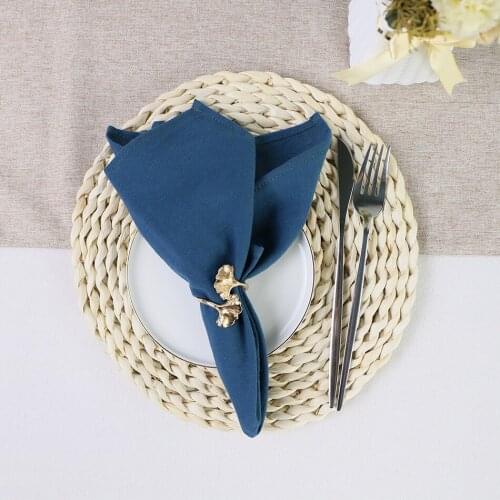 12PCS 18x18Inch Skin-Friendly Cotton Dinner Napkins,Kitchen Soft Tea Towel,Dinning Table Decor Reusable Tableware Cloth Placemat