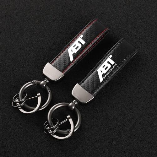 2021 New Leather Horseshoe Buckle Keychain Car Logo Creative Custom Key Ring For ABT Audi RS3 RS4 RS5 RS6 RS7 S4 S5 S6 SQ7 TT VW