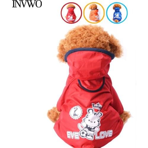 INVWO Pet Football Style Raincoat Waterproof Sun protection Dog Raincoat Refreshing Breathable Raincoat Walk Dogs in Rainy Days