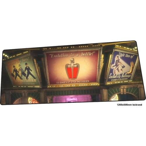 Bioshock mouse pad gamer locked edge 120x50cm notbook mouse mat gaming mousepad large High-end pad mouse PC desk padmouse