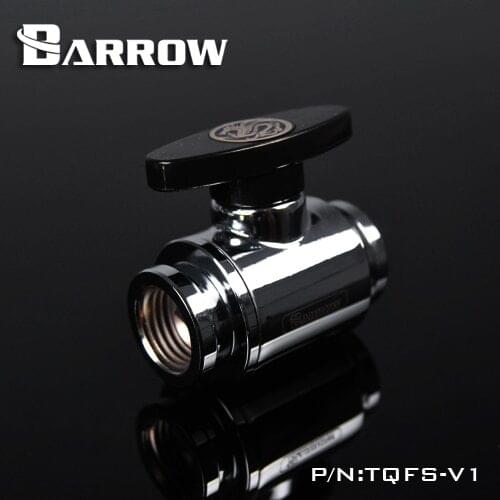 Barrow TQFS-V1 Black / Silver / White G1 / 4 MINI Handle Double Internal Sealing Ball Valve, Plastic Handle, Brass Body