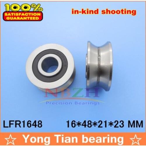 LFR1648 NPP Groove Track Roller Bearings size: 16*48*21*23 mm (Precision double row balls) ABEC-5