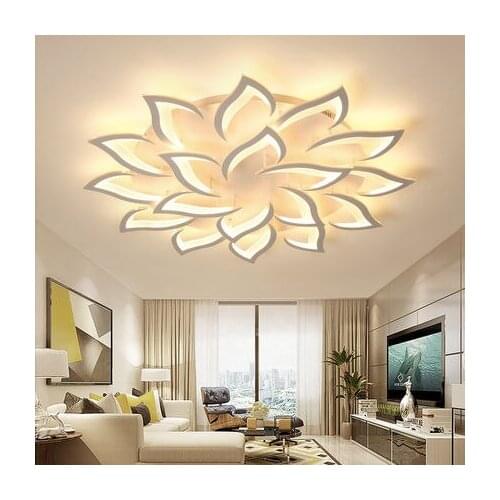 Lustre led ceiling chandelier modern luxury lotus for living/dining room kitchen bedroom lamp art deco lighting fixtures