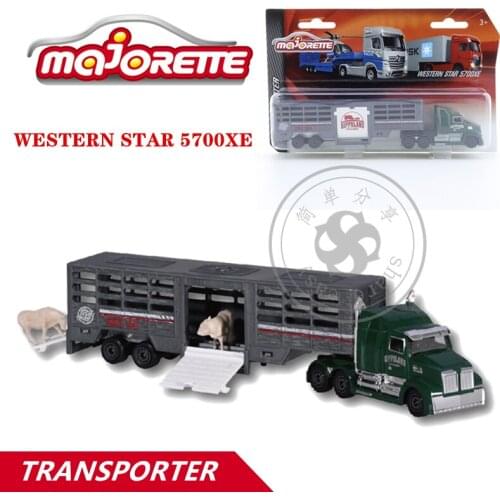 Majorette 1/64 Transporters Series WESTERN STAR 5700XE Car Hot Pop Kids Toys Motor Vehicle Diecast Metal Model