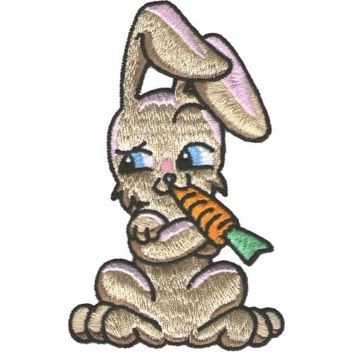 Cartoon Animal Patches For Clothing Iron On Transfer T Shirt rabbit Patch Stickers Badges For Clothes Embroidery Applique